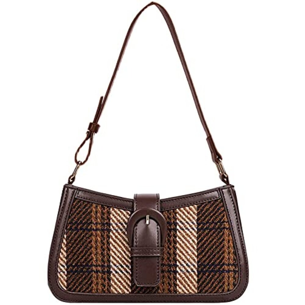 Houndstooth Checkered Pattern Shoulder Bag Cresce… - image 2